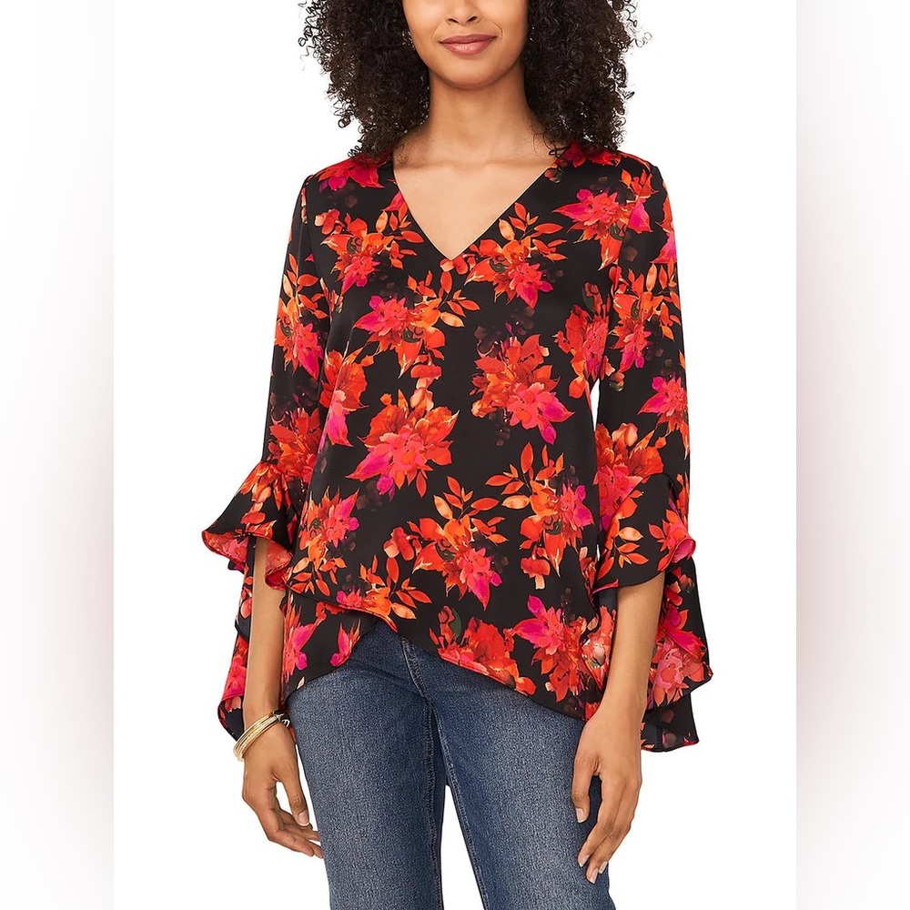 Vince Camuto floral printed 3/4 sleeve